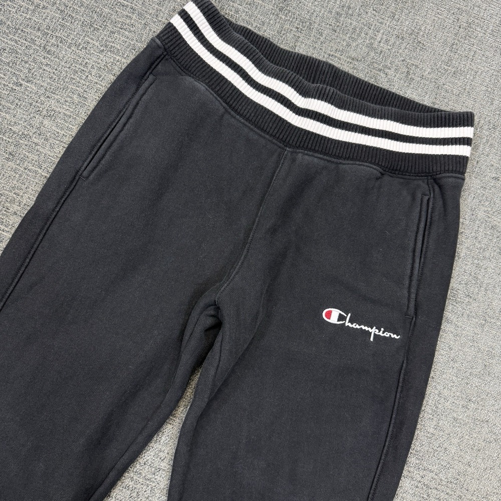 Champion Reverse Weave Sweatpants Womens Small Black Joggers Athletic Logo